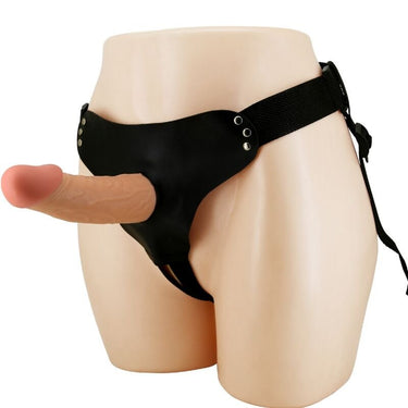 Imbracatura con Dildo Cavo e Stimolazione Venata, Impermeabile